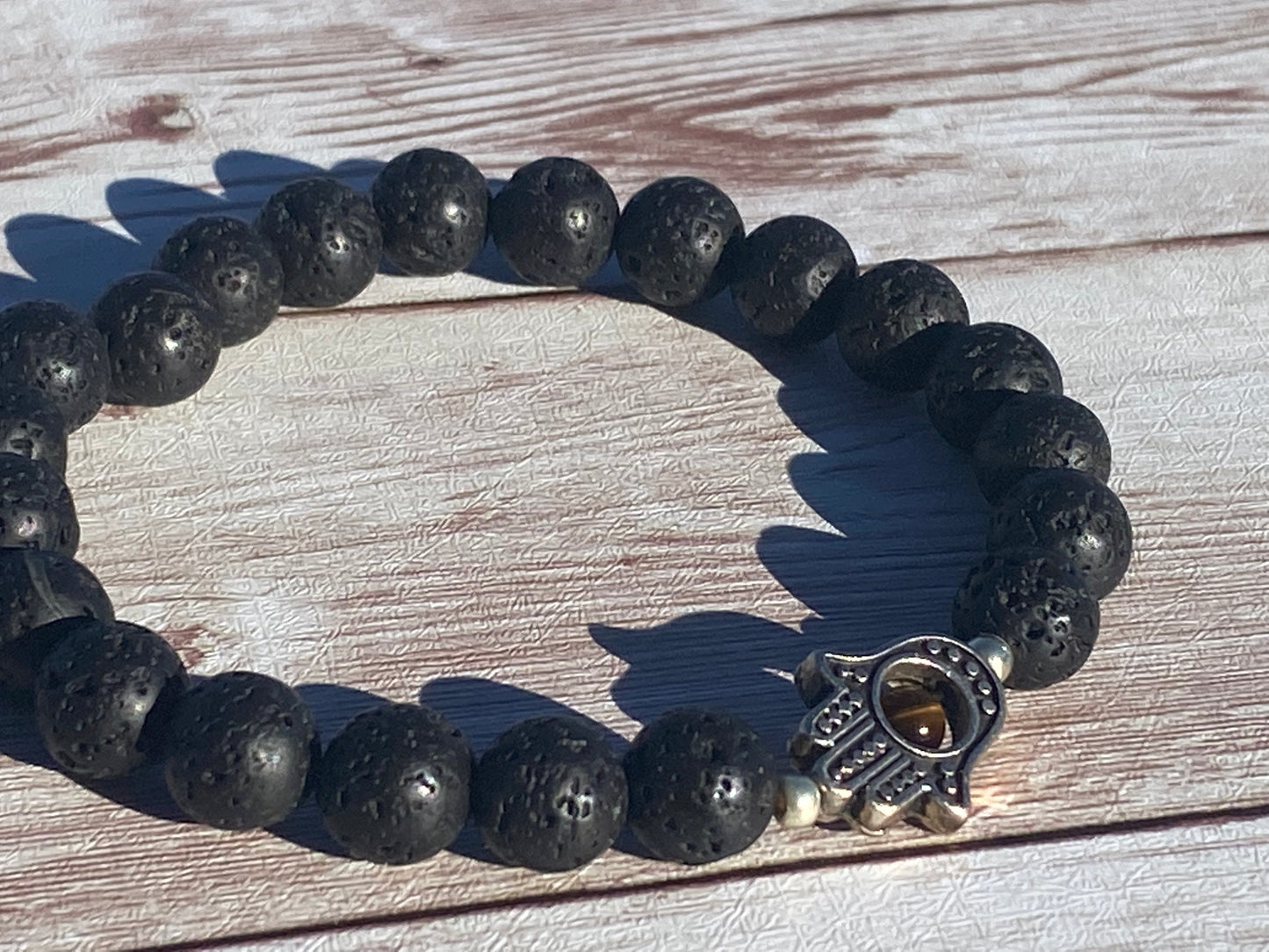 Tiger's Eye Hamsa Bracelet